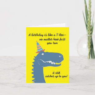 Hilarische T-Rex verjaardagsverrassing voor elke l Kaart