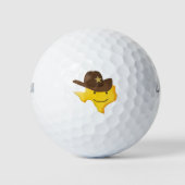 Hilarische Texas Cowboy Emoji Gift Golfballen (Voorkant)