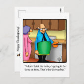 Hilarische Thanksgiving Humor Briefkaart (Voorkant / Achterkant)