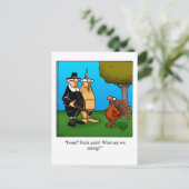 Hilarische Thanksgiving Humor Briefkaart (Staand voorkant)