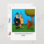 Hilarische Thanksgiving Humor Briefkaart (Voorkant / Achterkant)