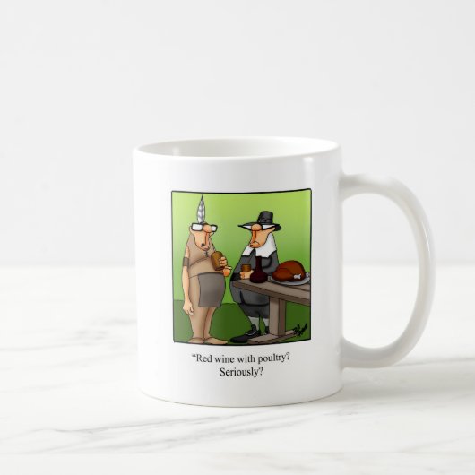Hilarische Thanksgiving Humor Koffie Mok Gift (Rechts)