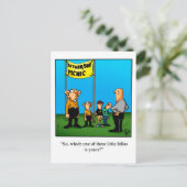 Hilarische vader / zoon Humor Briefkaart (Staand voorkant)