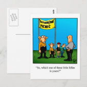 Hilarische vader / zoon Humor Briefkaart (Voorkant / Achterkant)