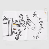 Hilarische Vaderdag Birdie Grafiek Golfhanddoek (Horizontaal)
