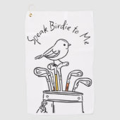 Hilarische Vaderdag Birdie Grafiek Golfhanddoek (Voorkant)