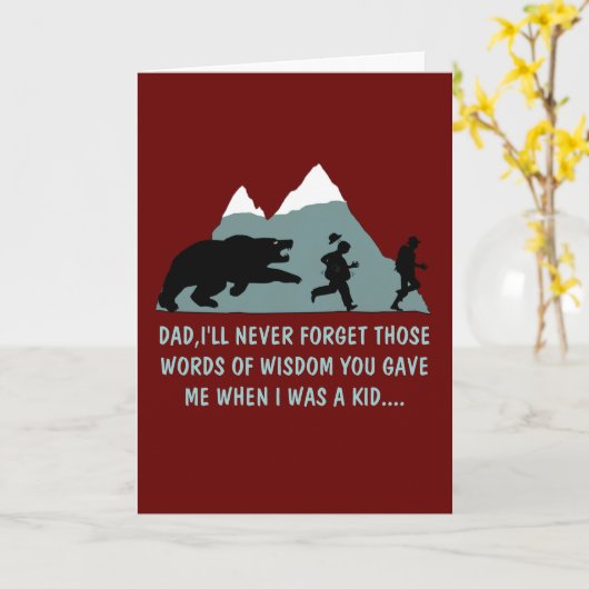 Hilarische Vaderdag Kaart (Gele Bloem)