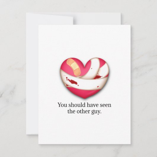 Hilarische Valentijnsdag Breuk Echtscheiding Perso Notitiekaartje (Voorkant)