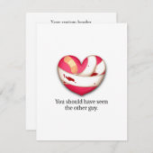 Hilarische Valentijnsdag Breuk Echtscheiding Perso Notitiekaartje (Voorkant / Achterkant)