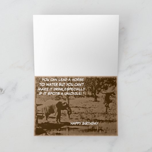 Hilarische verjaardag kaart (Binnen)