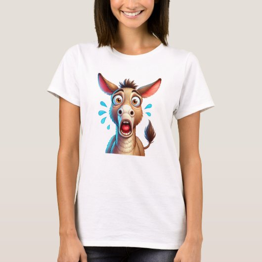 Hilarische verwarde ezel t-shirt (Voorkant)