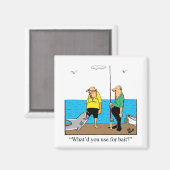 Hilarische Vissen Humor magneet (Voorkant / Achterkant)