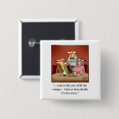 Hilarische Wijn Humor Button Gift (Voorkant /achterkant)