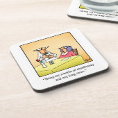 Hilarische Wijn Humor Onderzetter Gift (Linkerzijde)