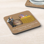 Hilarische Wijn Humor Onderzetter Gift (Linkerzijde)