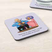 Hilarische Wijn Humor Onderzetter Gift (Linkerzijde)