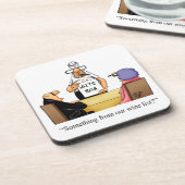 Hilarische Wijn Humor Onderzetter Gift (Linkerzijde)