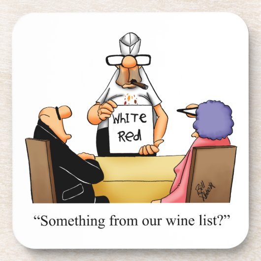 Hilarische Wijn Humor Onderzetter Gift (Voorkant)