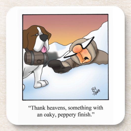 Hilarische Wijn Humor Onderzetter Gift (Voorkant)