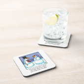 Hilarische Winter Wine Humor Onderzetter Set (Rechterzijde)