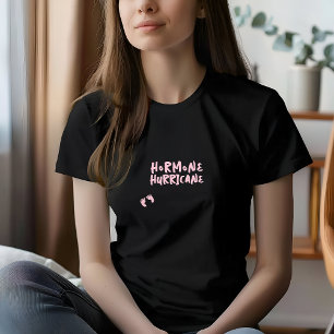 Hilarische zwangerschapsbaby-vingerafdruk roze t-shirt