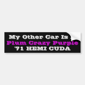 HilariTee: Plum Crazy Paarse Hemi Bumpersticker