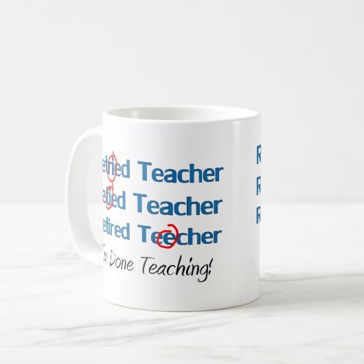 Hilarous In ruste Teacher Gifts Koffiemok (Voorkant links)