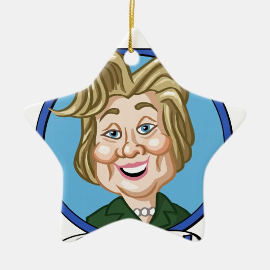 Hilary Clinton Election 2016 Keramisch Ornament (Voorkant)