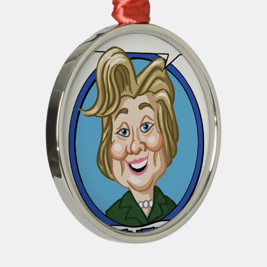 Hilary Clinton Election 2016 Metalen Ornament (Rechts)