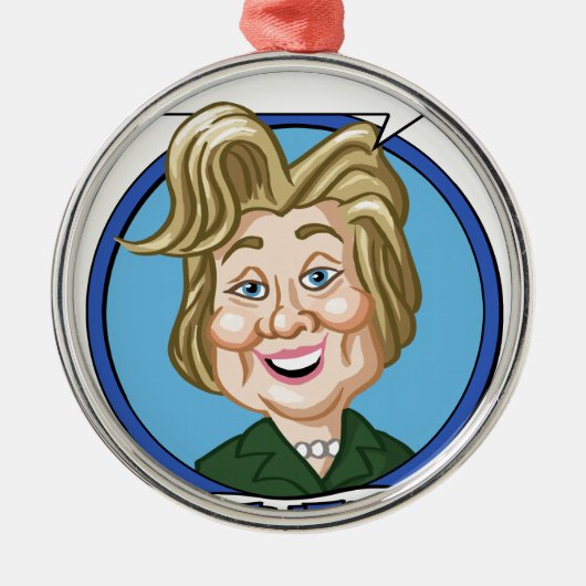 Hilary Clinton Election 2016 Metalen Ornament (Voorkant)