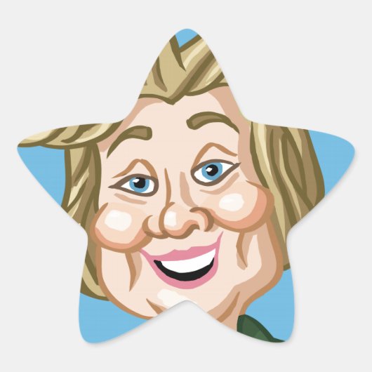 Hilary Clinton Election 2016 Ster Sticker (Voorkant)