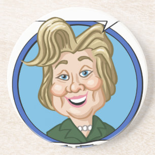 Hilary Clinton Election 2016 Zandsteen Onderzetter