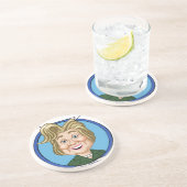 Hilary Clinton Election 2016 Zandsteen Onderzetter (Zijkant)