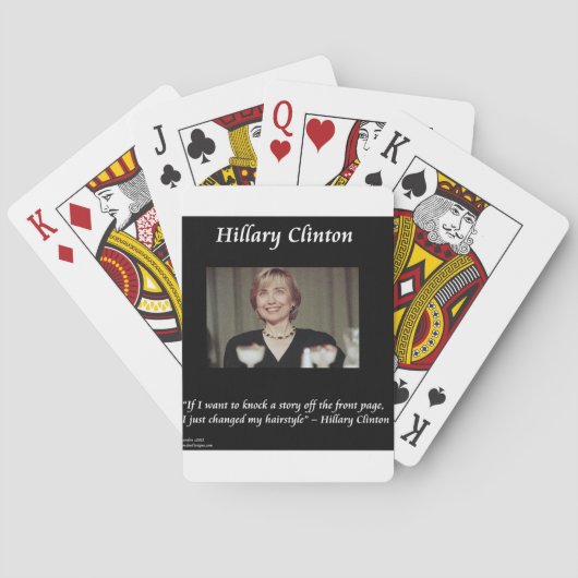 Hilary Clinton Kapsels & Koppen Quote Pokerkaarten (Achterkant)