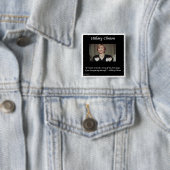 Hilary Clinton Kapsels & Koppen Quote Vierkante Button 5,1 Cm (In situ)