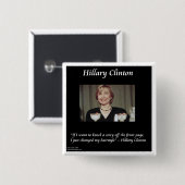 Hilary Clinton Kapsels & Koppen Quote Vierkante Button 5,1 Cm (Voorkant /achterkant)