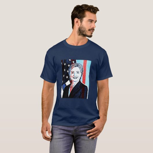 Hilary Clinton Memorabilia Digitale Kunst Shirt (Voorkant volledig)