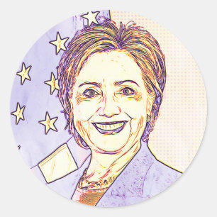 Hilary Clinton Memorabilia Digitale Kunst Stickers