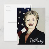 Hilary Clinton Memorabilia Pop Art Blank Kaart (Voorkant / Achterkant)
