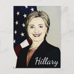 Hilary Clinton Memorabilia Pop Art Blank Kaart