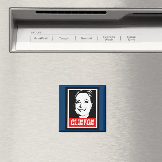 HILARY CLINTON STEMPEL 2016 MAGNEET (Insitu (Vaatwasser))