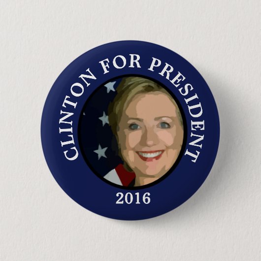 Hilary Clinton voor President 2016 Button (Voorkant)