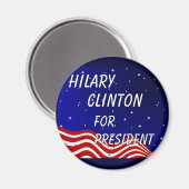 Hilary Clinton voor President Night Sky Magneet (Voorkant / Achterkant)