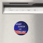 Hilary Clinton voor President Night Sky Magneet (Insitu (Vaatwasser))