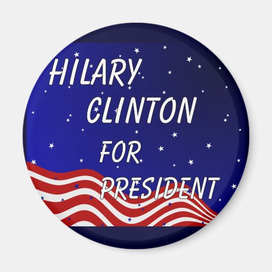 Hilary Clinton voor President Night Sky Magneet (Voorkant)