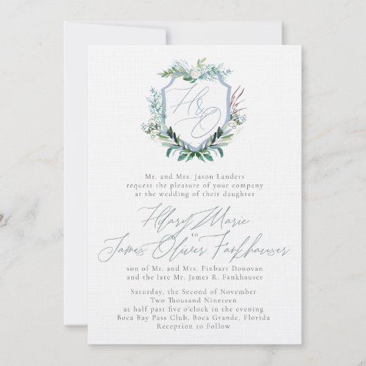 Hilary en Oliver uitnodigingsfinale Kaart (Voorkant)