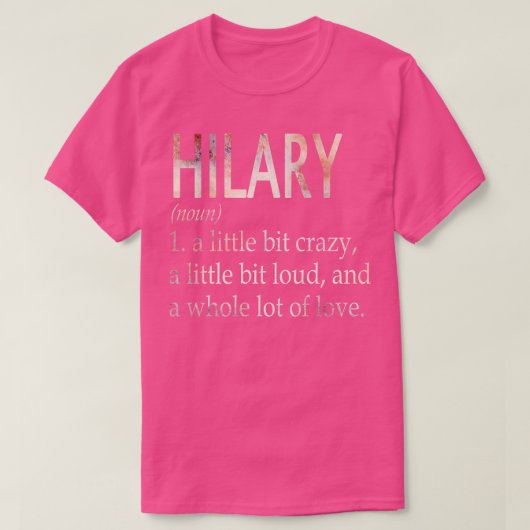 Hilary meisje naam definitie t-shirt (Design voorkant)