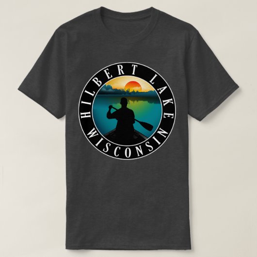 Hilbert Lake Wisconsin kanoën T-shirt (Design voorkant)