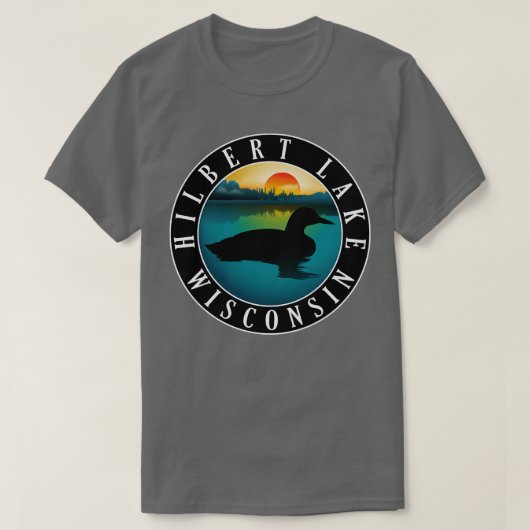 Hilbert Lake Wisconsin Loon T-shirt (Design voorkant)