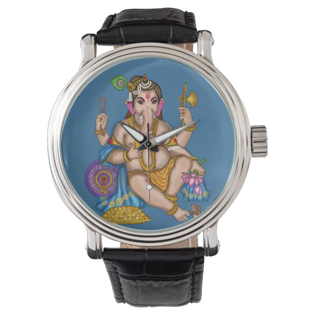 Hild Ganesha wandklok Horloge (Voorkant)